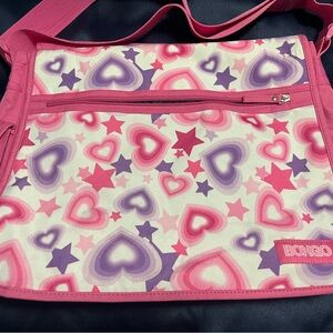 BONGO Pink and Purple Heart Star Laptop Bag
